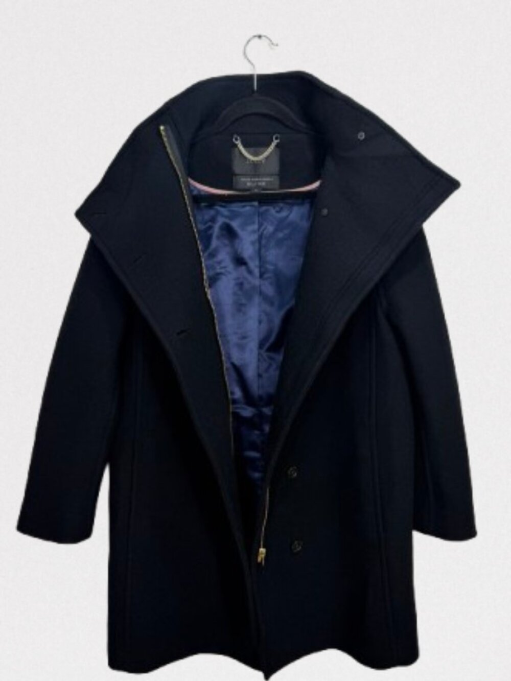 J.Crew Villa Coat in Italian Stadium-Cloth Wool Size 2 in Black - Picture 9 of 15